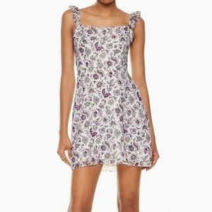 Aritzia Wilfred Fete Dress in Purple Floral